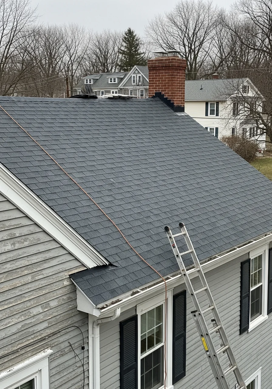 Tradesperson performing skilled work on Herkimer-area property exterior.